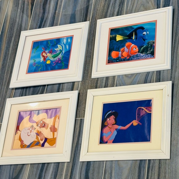 Set of (6) Disney Animated Character Movie Animation Prints, Framed/Matted 8x11 - Picture 7 of 15